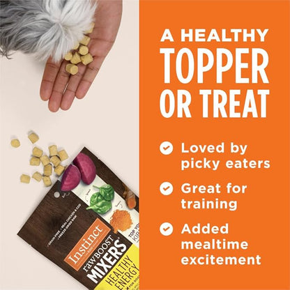 Instinct Raw Boost Mixers Freeze Dried Dog Food Toppers For Dry Food, Grain Free Dog Food Toppers with Chicken For Dogs - Healthy Energy, 5.5 oz