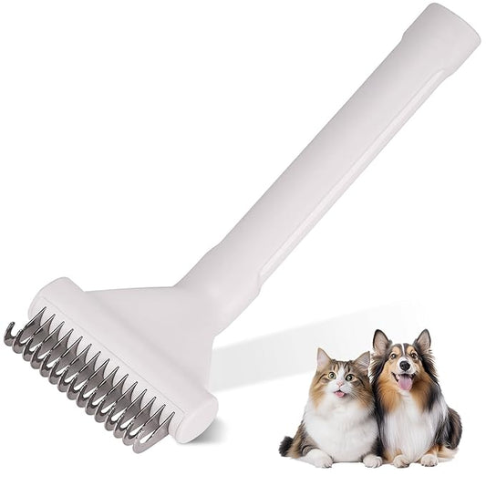 Dog&Cat Hair Grooming Rake Deshedding, Dematting Tool - Undercoat Rake for Dogs, Cats - Extra Wide Dog Grooming Brush,Reduce Shedding by 95%