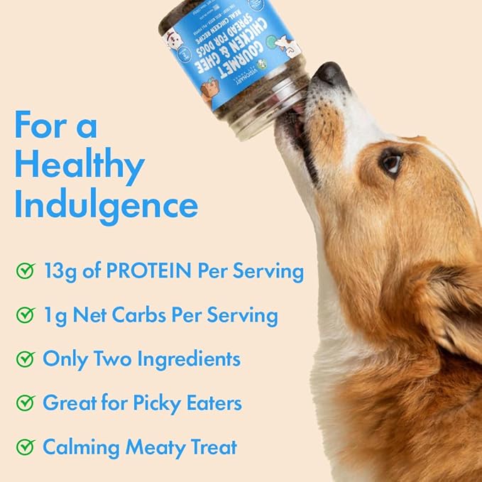 Visionary Pet Foods Chicken Meat Spread - Healthy Dog Treat - Alternative to Dog Peanut Butter, Xylitol Free, No Sugar and Filler Free - Use on Dog Lick Mat, Food Mixer, Pill Pockets - 10oz