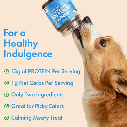 Visionary Pet Foods Chicken Meat Spread - Healthy Dog Treat - Alternative to Dog Peanut Butter, Xylitol Free, No Sugar and Filler Free - Use on Dog Lick Mat, Food Mixer, Pill Pockets - 10oz