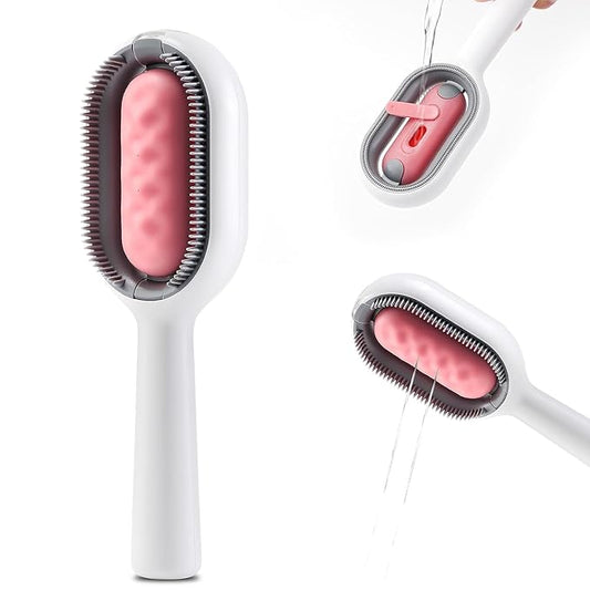 Cat Cleaning Brush,Pet Grooming Cleaning Brush,Self Cleaning Slicker Brushes for Shedding and Removes Loose Undercoat,Pet Hair Removal Comb with Water Tank,Wet Cat Brush