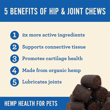 Hemp Well Hip and Joint Soft Chews  Supports Mobility and Promotes Healthy HIPS and Joints for Dogs, Organically Sourced (60 Count)