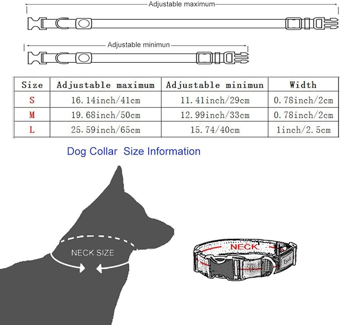 American Flag Dog Collars Adjustable Basic Dog Collar Soft Comfortable Pet Collar (S)