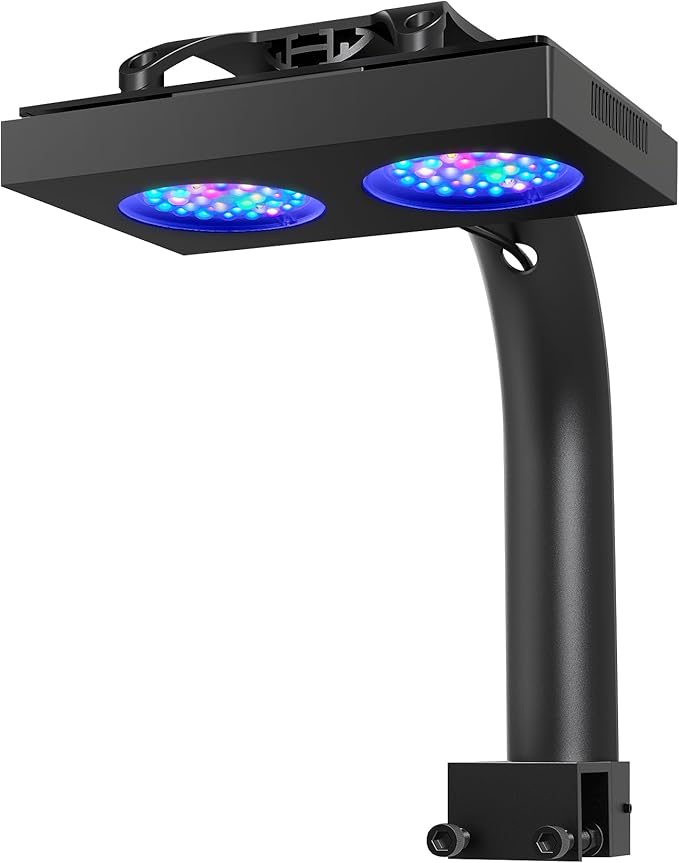 NICREW HyperReef 150 Gen 2 Reef LED Light, 150W Reef Aquarium Lighting for SPS LPS Corals and Saltwater Fish Tanks, Enhanced Violet and Blue Spectrum, Wide Angle Lens, 5 Channels Fully Programmable