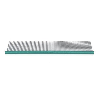 Greyhound Comb For Dogs, Metal Dog Comb Dog Combs with Rounded Ends Dog Comb Cat Comb For Removing and Knots Grooming Tool For Long Short Haired Dog (Green 13cm/5.1in)