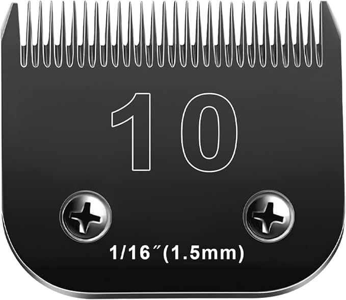 10 Blades Dog Grooming Blades Compatible with Andis/Oster A5/Wahl KM-10 Series Dog Clippers,Detachable Clipper Replacement Blade- Size 10 Blade 1/16" (10#/1PC)