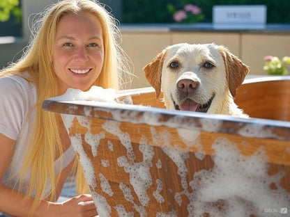 Dog Shampoo for Sensitive Skin with Calming Oatmeal - Hypoallergenic Puppy Essentials for Smelly Dogs & Cats - Relieves Allergies & Itching - Gentle Cat Shampoo - 16 oz by VETLO