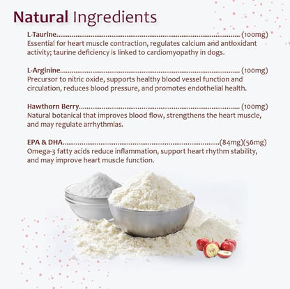 Heart Support Supplement for Dogs-Vet-Formulated, Antioxidant-Rich-L-Taurine, L-Carnitine,EPA,DHA,CoQ10-Aids Circulatory Strength, Cardiovascular Support, Heart Muscle Function-USA Made-60 Soft Chews