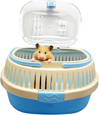 Hamster Carrier Guinea Pig Carrier 13 X 11 X 8 In Portable Hamster Travel Cage with Ventilation Holes Outdoor Small Animal Carrier for Rat Gerbils Rabbit Hedgehog Squirrel Mouse Sugar Glider