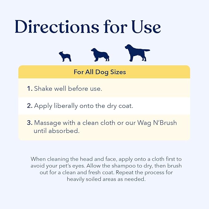 Honest Paws Dog Dry Shampoo - Waterless No Rinse Spray Formula Reducing Itch Cleanse Hydrate Nourish Dry Skin and Smelly Coat Help Decrease Odor Shedding and Allergies - Coconut & Mango - 8 oz