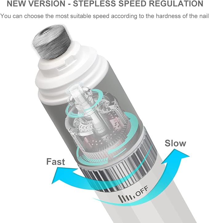 Dog Nail Grinder and Clippers Quiet with 10h Working Time Professional Pet Nail Trimmer Stepless Speed Regulation Pet Nail Grinder Electric Nail File for Large Medium Small Dogs and Cats