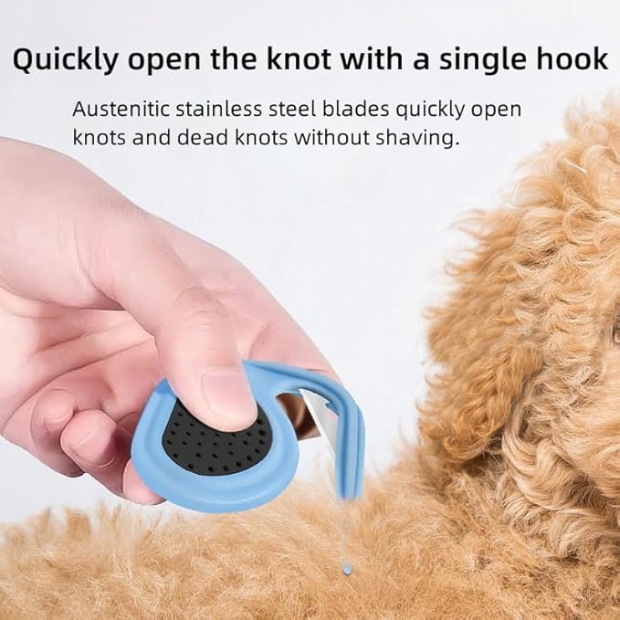 1PCS Pet Knotting Comb, 2024 New De Knotting Comb for Dog, Cat Knotting Comb, 3 In1 Multifunctional Massage Hair