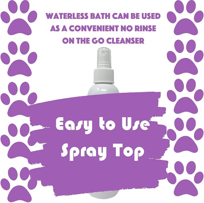 Natural Waterless Bath Spray, for Dogs, Calming Lavender, 8oz