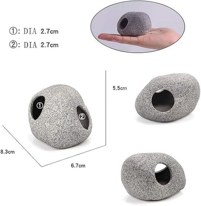 Norgail Aquarium Stone Hideaway Ornament Cichlid Shrimp Breeding Hiding Cave (Small)
