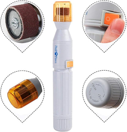 Ruri's Dog Nail Grinder, Upgraded Version Professional Electric Pet Nail Grinder Trimmer Grooming Tools
