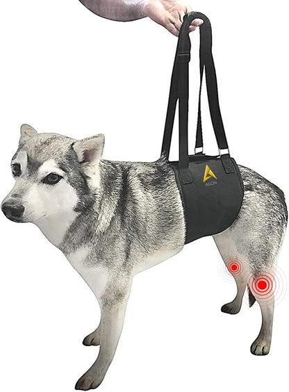 Canine Dog Sling Carrier Support Back Legs Hip Knee Hock Joint Harness to Help Lift Dogs Rear Aid and Old K9 Cruciate (X-Large, Black)