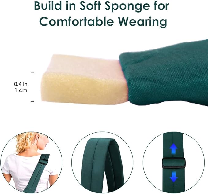 Dog Padded Papoose Sling, Small Pet Sling Carrier Hands Free Carry Adjustable Shoulder Strap Reversible Tote Bag with a Pocket Safety Belt Dog Cat Traveling Subway (5-12lbs, Green)