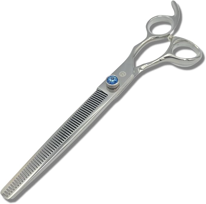7.5" Saki Shears Dog/Pet Grooming Thinning/Texturizing Scissors - 440C Stainless Steel - Pet Hair Blending Scissor - Pet Grooming Accessories - Shiba (7.5 Inch Thinning Straight)