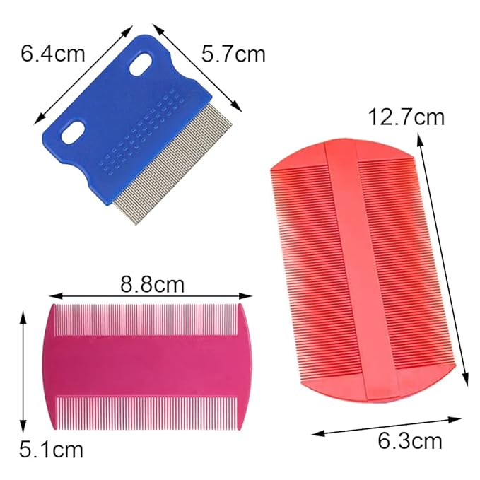 6 Pcs Dog Cat Hair Removal Massaging Combs, Dandruff & Stain Remover (Random Colour)