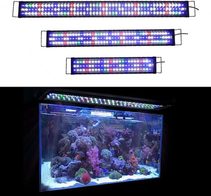 KZKR Upgraded Aquarium LED Light Full Spectrum 36-48 inch Hood Lamp for Freshwater Marine Plant Multi-Color Decorations Light 90-120 cm