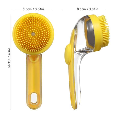 Sosoport Dog Bath Brush Cat Brush Dog Shower Brush Cat Massage Brush Pet Grooming Brush Dog Scrubber Brush With Soap Dispenser