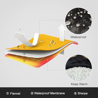 Bucephalus Waterproof Dog Blanket, Thick Reversible Soft Pet Blankets for Couch Bed Protection, Pee Proof Sherpa Fleece Blanket for Small Medium Large Dogs Puppy Cats Washable (Gray,25"_35")