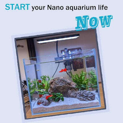 Aquarium Light, 3 Mode Clip on Fish Tank Light with Timer Function, Full Spectrum Aquarium Plant Light, Adjustable Brightness, for 8-16 Inch Fish Tank