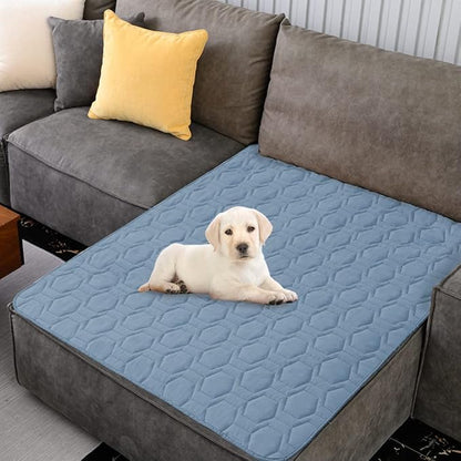 Waterproof and Anti-Slip Dog Bed Cover and Pet Blanket Sofa Pet Bed Mat car Incontinence Mattress Protectors Furniture Couch Cover for Most Cats Dogs, Petsï¼40x50-Stoneblueï¼