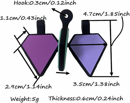 6 Pack Newest Diamond Silent Pet Tags Modifiable Dog Tag,Multiple Emergency Contact,Lightweight,No Jinging,Collar Accessories,Cat ID Tag