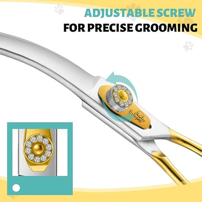 7" Curved Dog Grooming Scissors