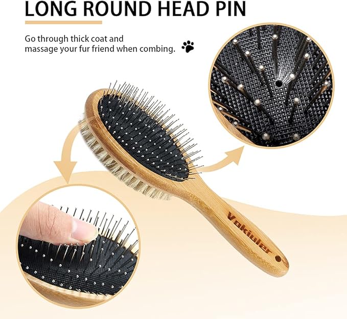 Quiet Ears for Dogs with Dual Sides Dog Brush and Dog Comb, Dogs No Flap Ear Wraps for Anxiety Relief, Calming, with Professinal Grooming Brush