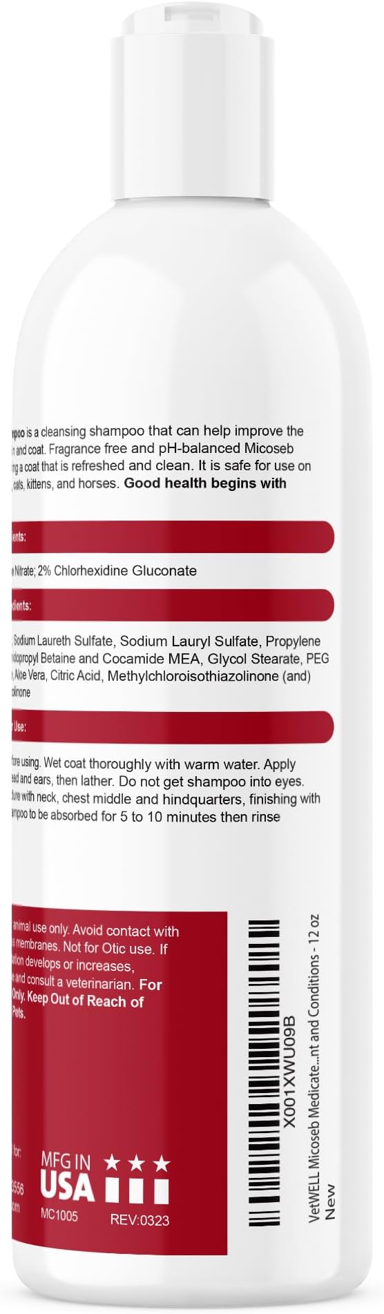 Micoseb Shampoo for Dogs & Cats - Topical Shampoo - 12 oz