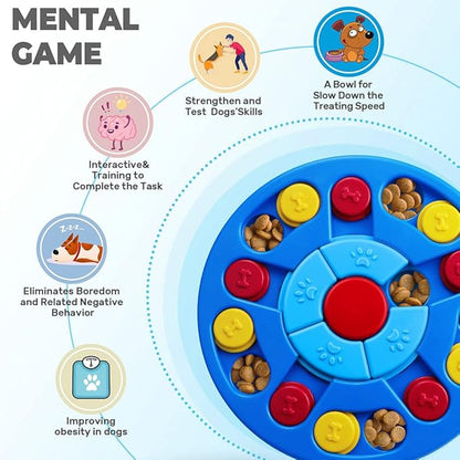 Dog Puzzle Toys Interactive Toy for Puppy IQ Stimulation &Treat Training Games Treat Dispenser for Smart Dogs, Puppy &Cats Fun Feeding (Level 1-3)
