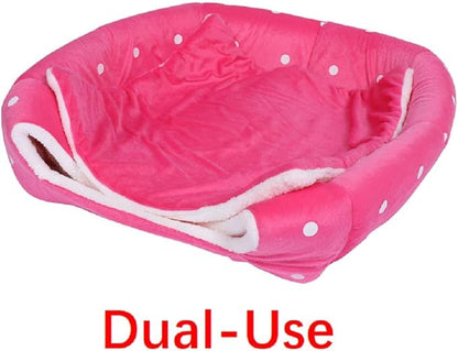 Spring Fever Hamster Guinea Pig Rabbit Dog Cat Chinchilla Hedgehog Bird Small Animal Pet Bed House Hideout Cage Accessorie C Pink S (12.2 * 12.2 inch)