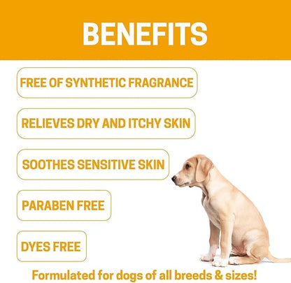 All-Natural Dog Shampoo for Sensitive Skin | Natural and Organic Ingredients | Skin Cleansing Properties, Relieves Dry Itchy Skin | for Dogs with Sensitive and Skin | 16fl oz 473 ml.