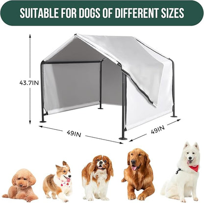 Dog Shade Shelter Outdoor Dog House with Upgraded Door Weatherproof Dog Tent for Large Medium Small Dogs, Cats, Small Animals