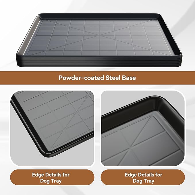 35.4" Dog Crate Tray Replacement fit for Metal Dog Cage Plastic Bottom Pans Cat Rabbit Ferret Critter