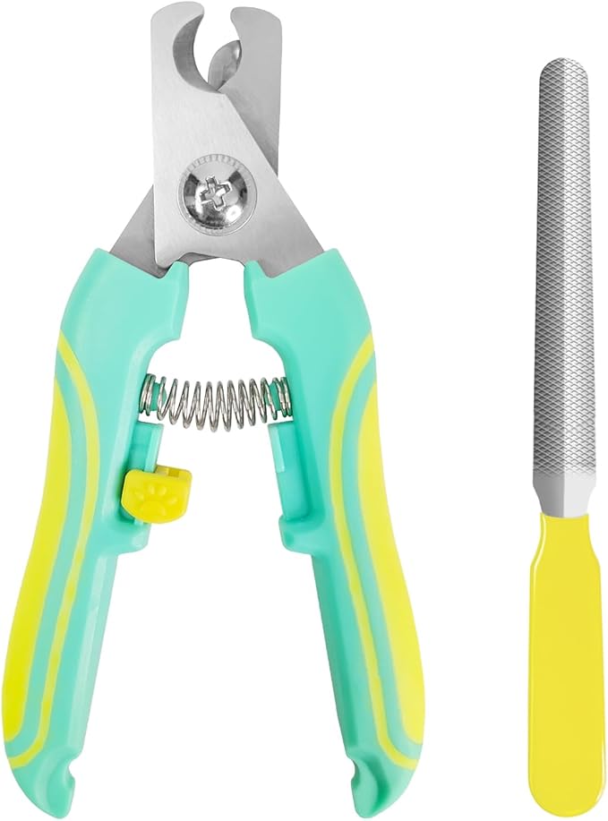 Dog & Cat Pets Pet Nail File, Dog & Cat Nail Clippers and Trimmers, Dog & Cat Nail Trimmers, Pet Nail Clipper with Safety Lock to Avoid Over Cutting, Perfect Grooming Tool