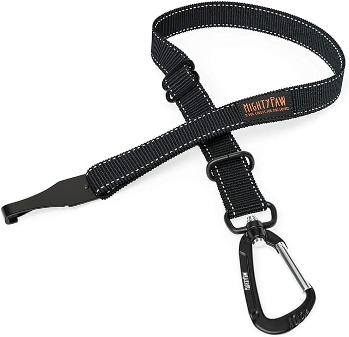 Mighty Paw Dog Seat Belt - Latch Bar Attachment Like A Child's Car Seat - Strong and Durable with 850+ LBS Force Tension - All Metal for Strength and Durability - Keeps Your Dog Restrained and Calm