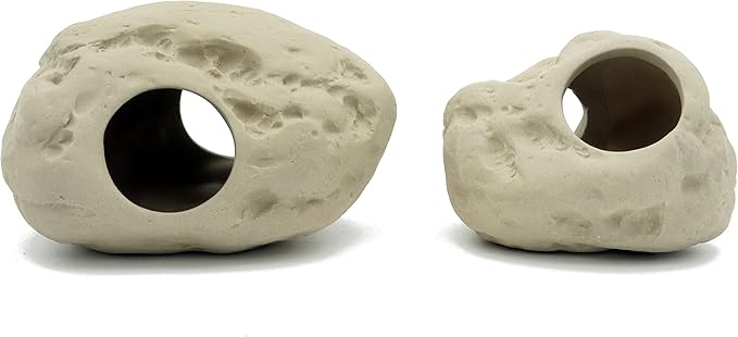 ALEGI Aquarium Decoration Rock Caves, Betta Fish Tank Accessories Hideout, Cichlid Stackable Cave Hiding (Small & Medium)