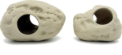 ALEGI Aquarium Decoration Rock Caves, Betta Fish Tank Accessories Hideout, Cichlid Stackable Cave Hiding (Small & Medium)