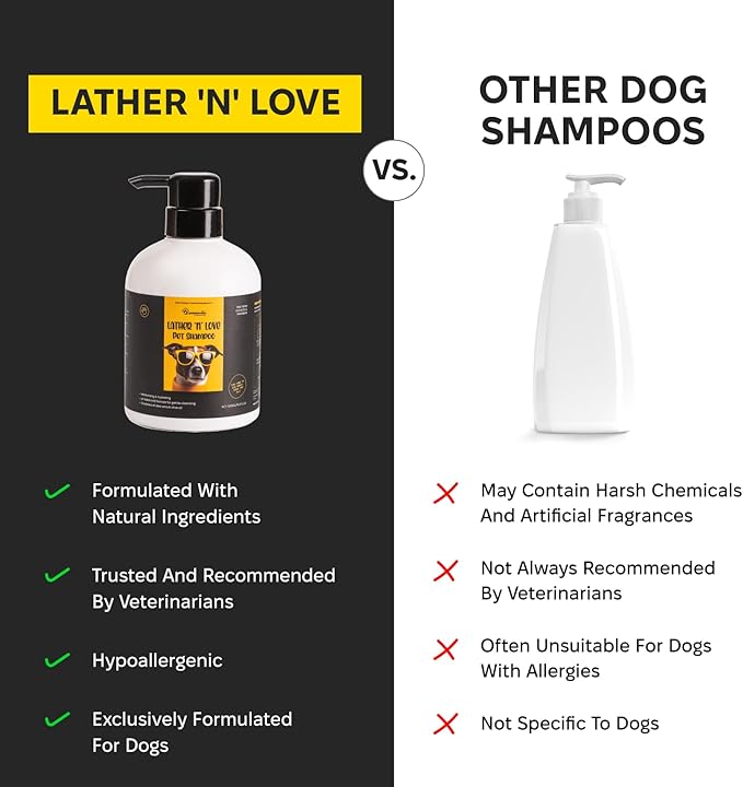 Natural Pet Wash, Dog Grooming Shampoo with Aloe Vera, Itchy Skin, Allergy Relief, Pet Supplies with No Parabens & Sulfates, Long-Lasting Scent, Reduces Odors, for All Breeds & Puppies, 16.9 Fl Oz