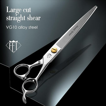 Dog Grooming Scissors: 8.0" Pet Shears Made Of Japanese VG10 Advanced Stainless Steel Professional Grooming Scissors for Dogs Cats and Other Pets