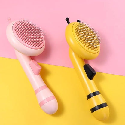 2Pcs Pets Needle Comb, Dog Massage Brush, Cat Brush,Self-Cleaning Grooming Brush for Long and Short haired Dogs Cats