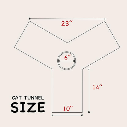 Tempcore Pet Cat Tunnel Tube Cat Toy 3 Way Collapsible, Cat Tunnels for Indoor Cats Self-Luminous Photoluminescence，Kitty Tunnel Bored Cat Pet Toys Peek Hole Toy Ball Cat, Puppy, Kitty, Kitten, Rabbit