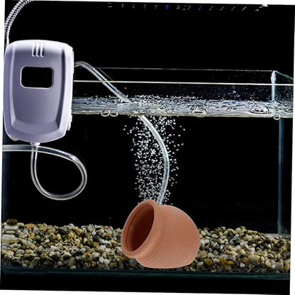 Aquarium Cave Ceramic Decoration, Fish Tank Aquarium Decorations Fish Shelter Decor Hideaway Cave Ceramics and Shrimp Clay Pot Accessories