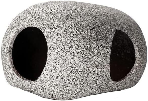 Norgail Aquarium Stone Hideaway Ornament Cichlid Shrimp Breeding Hiding Cave (Small)