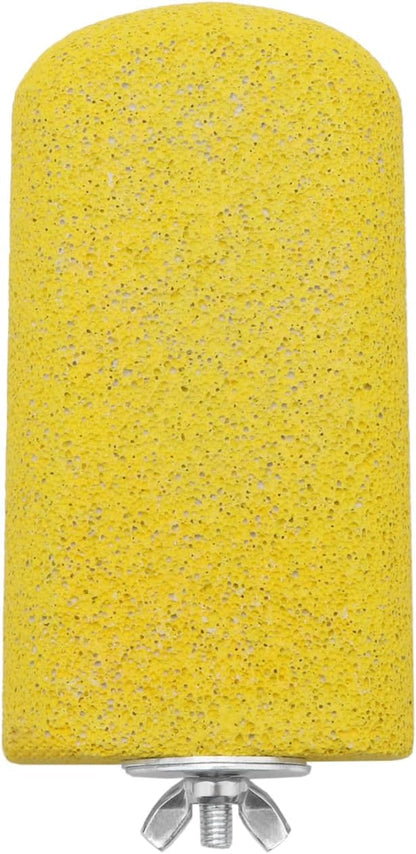 Wontee Bird Calcium Grinding Chewing Toys Bird Perch Stand for Cockatiels Conures Quaker Senegal Parrot, 2 Packs