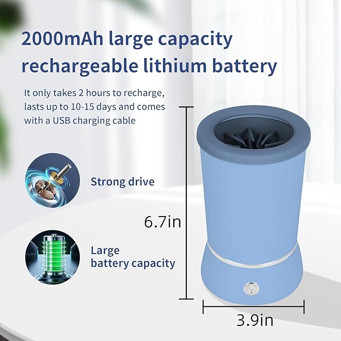 Dog Paw Cleanerï¼_utomatic paw cleaner For dogs, Type-c Charging, Designed For Small To Medium Sized Dogs ï¼_asy To Carryï¼_eeps Homes Clean (blue)