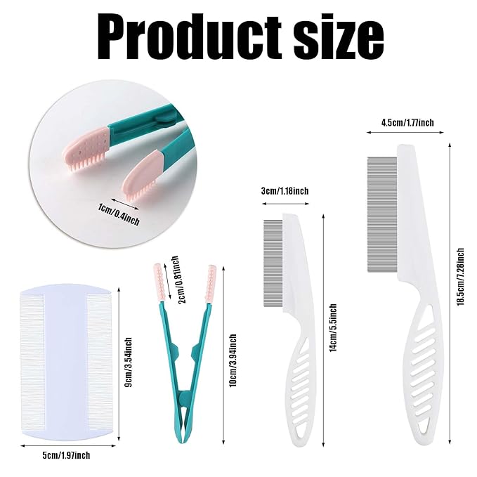 4pcs Pet Grooming Comb Kit, Magic Pet Comb Fine Tooth Pet Comb Multifunctional Flea Comb for Cats and Dogs Pet Hair Comb Tear Stain Removal for Pet Cleaning Shedding Hair & Fur